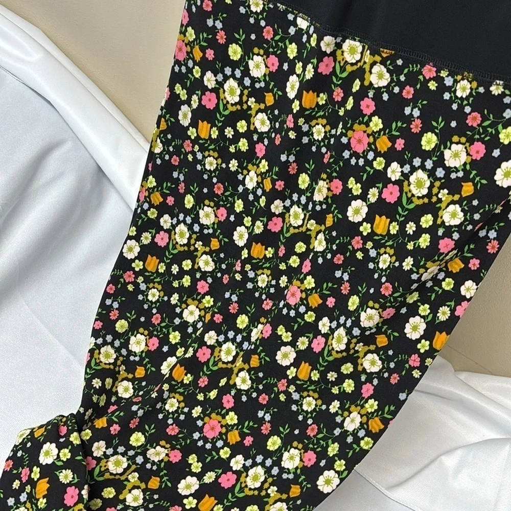 Tory Burch floral Juillet viscose side tip up sleeveless stunning dress size M
